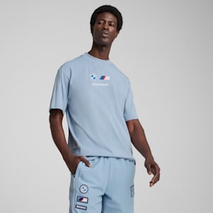 BMW M Motorsport Badge Men's Tee, Blue Wash, extralarge