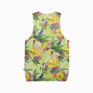 Jersey de básquetbol para hombre Dunked In Florals, Pistachio Green-AOP, extralarge