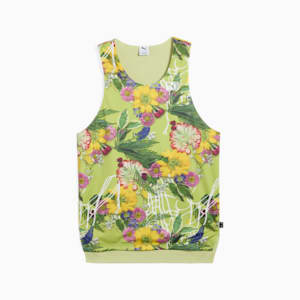 Jersey de básquetbol para hombre Dunked In Florals, Pistachio Green-AOP, extralarge