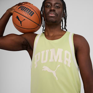 Jersey de básquetbol para hombre Dunked In Florals, Pistachio Green-AOP, extralarge