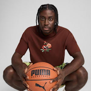 Dunked In Florals Men's Basketball Tee, Chocotart, extralarge