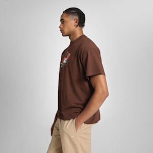 Dunked In Florals Men's Basketball Tee, Chocotart, extralarge-IND