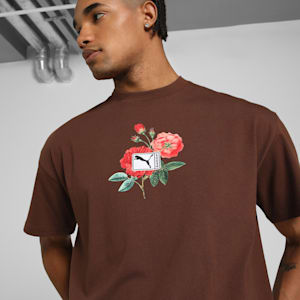 Dunked In Florals Men's Basketball Tee, Chocotart, extralarge-IND
