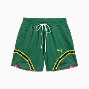 Shorts PUMA HOOPS x TORTUGAS NINJA para hombre, Vine-Ultra Violet-Fast Pink, extralarge