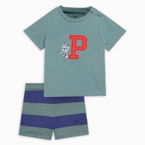Minicats SUPER Toddlers' Tee & Shorts Set, Green Moon, extralarge-IND
