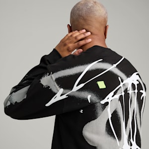 PUMA x NACHO Men's Relaxed Fit Long Sleeve Top, PUMA Black, extralarge-IND