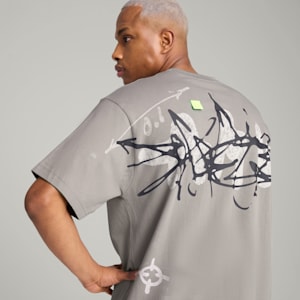 PUMA x NACHO Men's Relaxed Fit Tee, Concrete Gray, extralarge-IND