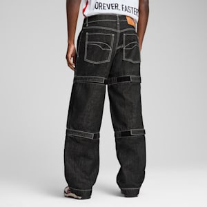 PUMA X A$AP ROCKY Knee Pad Men's Relaxed Fit Pants, PUMA Black-Denim, extralarge-IND