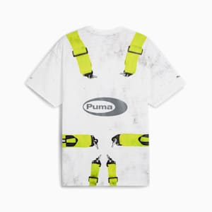 A$AP ROCKY x PUMA Men's Seatbelt Tee, PUMA White-Lime Pow, extralarge