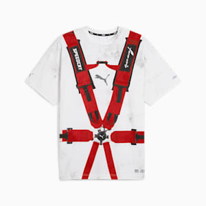 A$AP ROCKY x PUMA Men's Seatbelt Tee, PUMA White-Rosso Corsa, extralarge