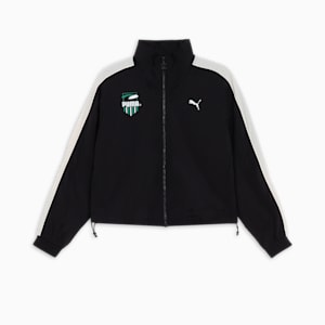 ウィメンズ クラシック スケートボード PUMAS T7 ウーブン ジャケット, PUMA Black, extralarge-JPN