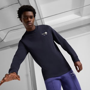 Playera de manga larga PUMA x Schomburg para hombre, New Navy, extralarge