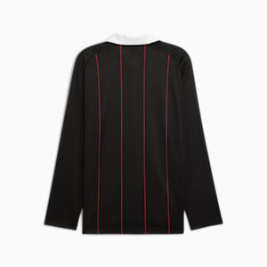 Scuderia Ferrari Race Men's Long Sleeve Relaxed Fit Motorsport Polo, PUMA Black, extralarge-IND
