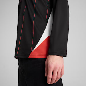 Scuderia Ferrari Race Men's Long Sleeve Relaxed Fit Motorsport Polo, PUMA Black, extralarge-IND