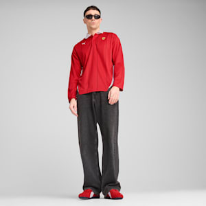 Scuderia Ferrari Race Men's Long Sleeve Relaxed Fit Motorsport Polo, Rosso Corsa, extralarge-IND