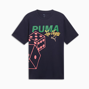 Wardrobe Essentials Las Vegas Men's Graphic Tee, New Navy, extralarge