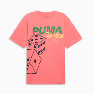 Wardrobe Essentials Las Vegas Men's Graphic Tee, Peach Frost, extralarge