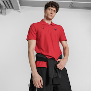 Ferrari Race Tonal Men's Motorsport Polo, Rosso Corsa, extralarge-IND
