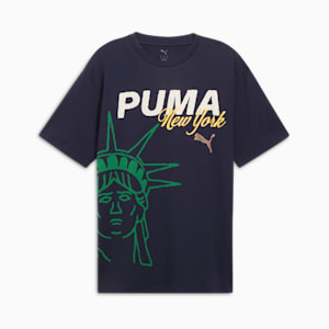 Wardrobe Essentials Bright Lights NYC Flagship Men's Tee, New Navy, extralarge
