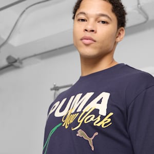 Wardrobe Essentials Bright Lights NYC Flagship Men's Tee, New Navy, extralarge