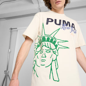 Wardrobe Essentials Bright Lights NYC Flagship Men's Tee, Alpine Snow, extralarge