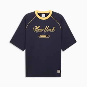 Wardrobe Essentials Bright Lights NYC Flagship Men's Podium Tee, New Navy, extralarge