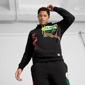 Sudadera con capucha para hombre Wardrobe Essentials Bright Lights NYC Flagship, PUMA Black, extralarge