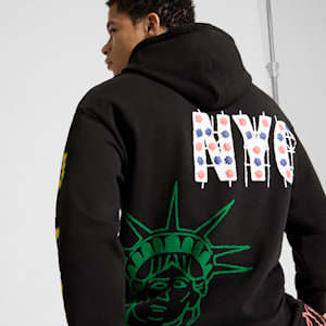 Sudadera con capucha para hombre Wardrobe Essentials Bright Lights NYC Flagship, PUMA Black, extralarge
