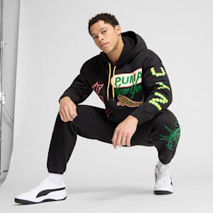 Wardrobe Essentials Bright Lights NYC Flagship Men's Hoodie, PUMA Black, extralarge