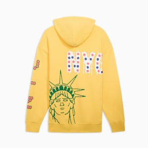 Wardrobe Essentials Bright Lights NYC Flagship Men's Hoodie, Sunny Yellow, extralarge