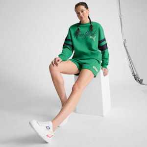 Sudadera de cuello redondo para mujer Wardrobe Essentials Bright Lights NYC Flagship, Archive Green, extralarge
