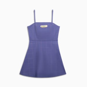 Wardrobe Essentials Bright Lights NYC Women's Flared Short Dress, Blue Crystal, extralarge