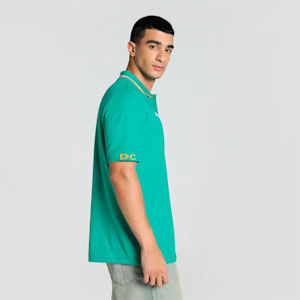 PUMA x DC Men's Slim Fit Cricket Polo, Sparkling Green-Yellow Sizzle, extralarge-IND