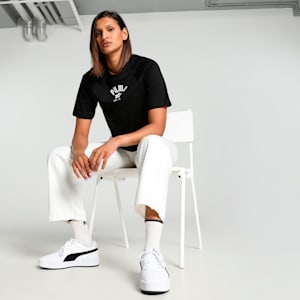 CLASSICS PLAY LOUD Women's Relaxed Fit Tee, PUMA Black, extralarge-IND