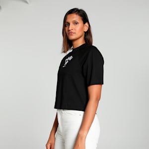 CLASSICS PLAY LOUD Women's Relaxed Fit Tee, PUMA Black, extralarge-IND