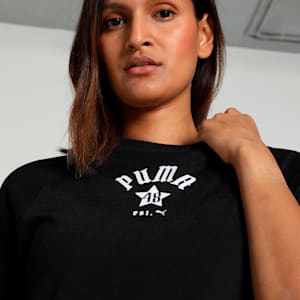 CLASSICS PLAY LOUD Women's Relaxed Fit Tee, PUMA Black, extralarge-IND