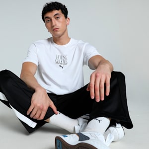 GRAPHICS HOUSE OF GROOVE Men's Relaxed Fit Tee, PUMA White, extralarge-IND
