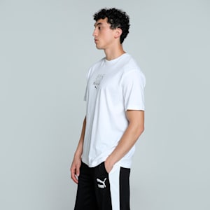 GRAPHICS HOUSE OF GROOVE Men's Relaxed Fit Tee, PUMA White, extralarge-IND