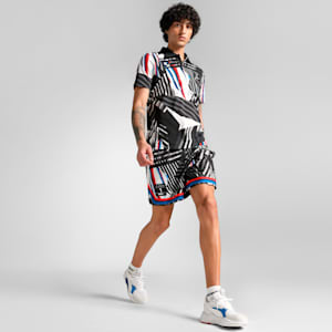 BMW M Motorsport Men's All-Over Print Polo, PUMA Black, extralarge-IND