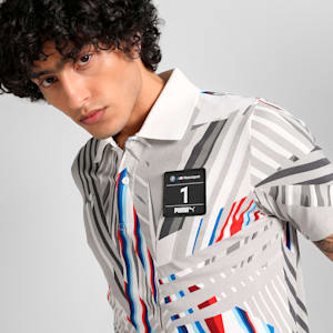 BMW M Motorsport Men's All-Over Print Polo, PUMA White, extralarge-IND