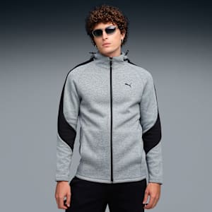 EVOSTRIPE Men's Slim Fit Training Hoodie, Medium Gray Heather, extralarge-IND