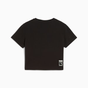 PUMA x HELLO KITTY AND FRIENDS Women's Graphic Slim Fit Crop Tee, PUMA Black, extralarge-IND