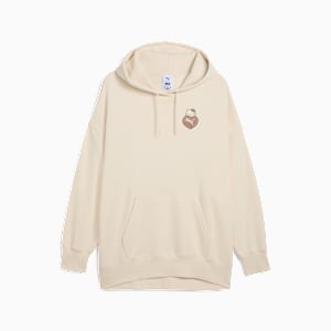 Sudadera oversize PUMA x HELLO KITTY para mujer, Alpine Snow, extralarge