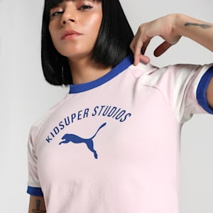 PUMA x KIDSUPER Women's Slim Fit Tee, Rose Mauve, extralarge-IND