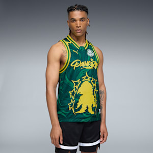 PUMA HOOPS x SE PALMEIRAS Basketball Jersey Men, Malachite-Jade Green-AOP, extralarge