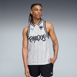 PUMA HOOPS x C.F. MONTERREY Basketball Jersey Men, Feather Gray-PUMA White-AOP, extralarge