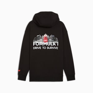 Sudadera con capucha estampada F1® Drive to Survive para hombre, PUMA Black, extralarge