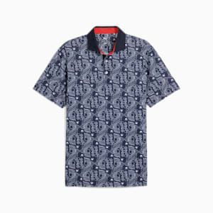 メンズ ゴルフ ピケ ロイヤル 半袖 ポロシャツ, Deep Navy-White Glow, extralarge-JPN