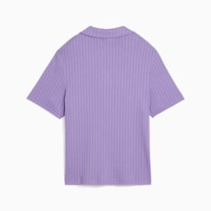 ウィメンズ ワードローブ ESS リブ ポインテール 半袖 シャツ, Lavender Alert, extralarge-JPN