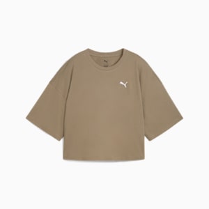 ウィメンズ ワードローブ ESS オーバーサイズ ショート 半袖 Tシャツ, Velvet Moss, extralarge-JPN